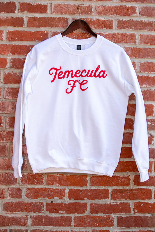 Temecula FC Puff Letter Sweater White